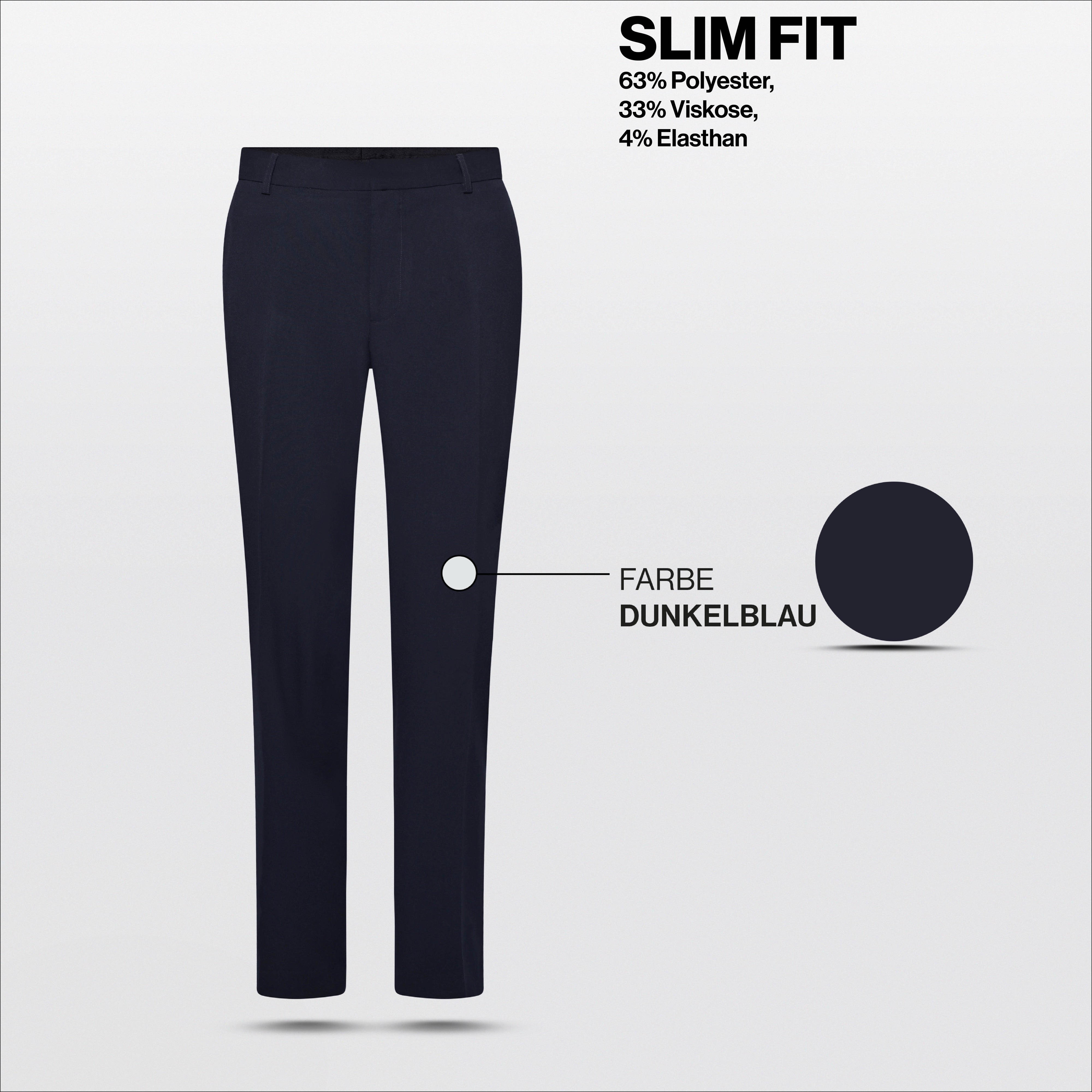 Hirschthal Anzughose Slim-Fit