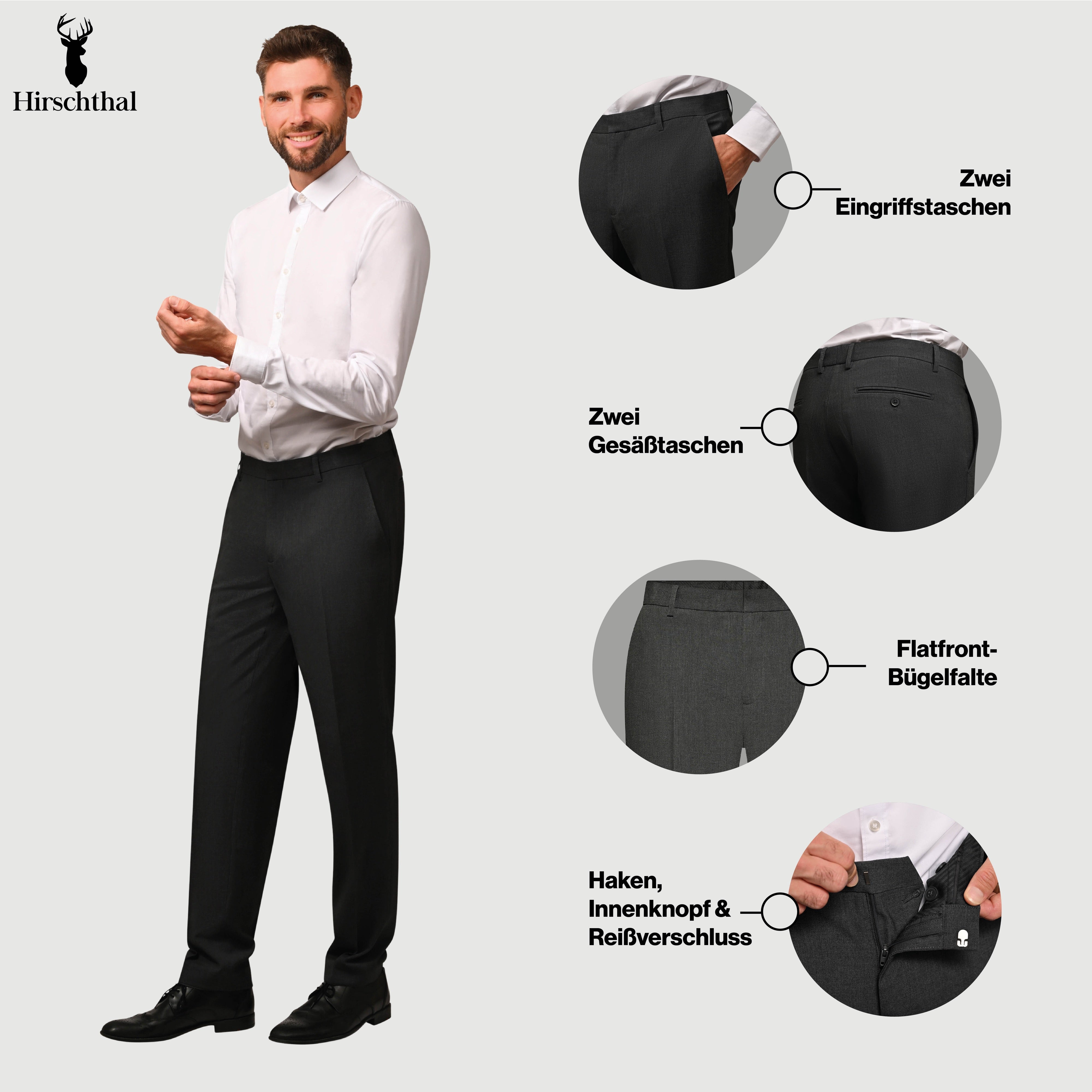 Hirschthal Anzughose Regular-Fit