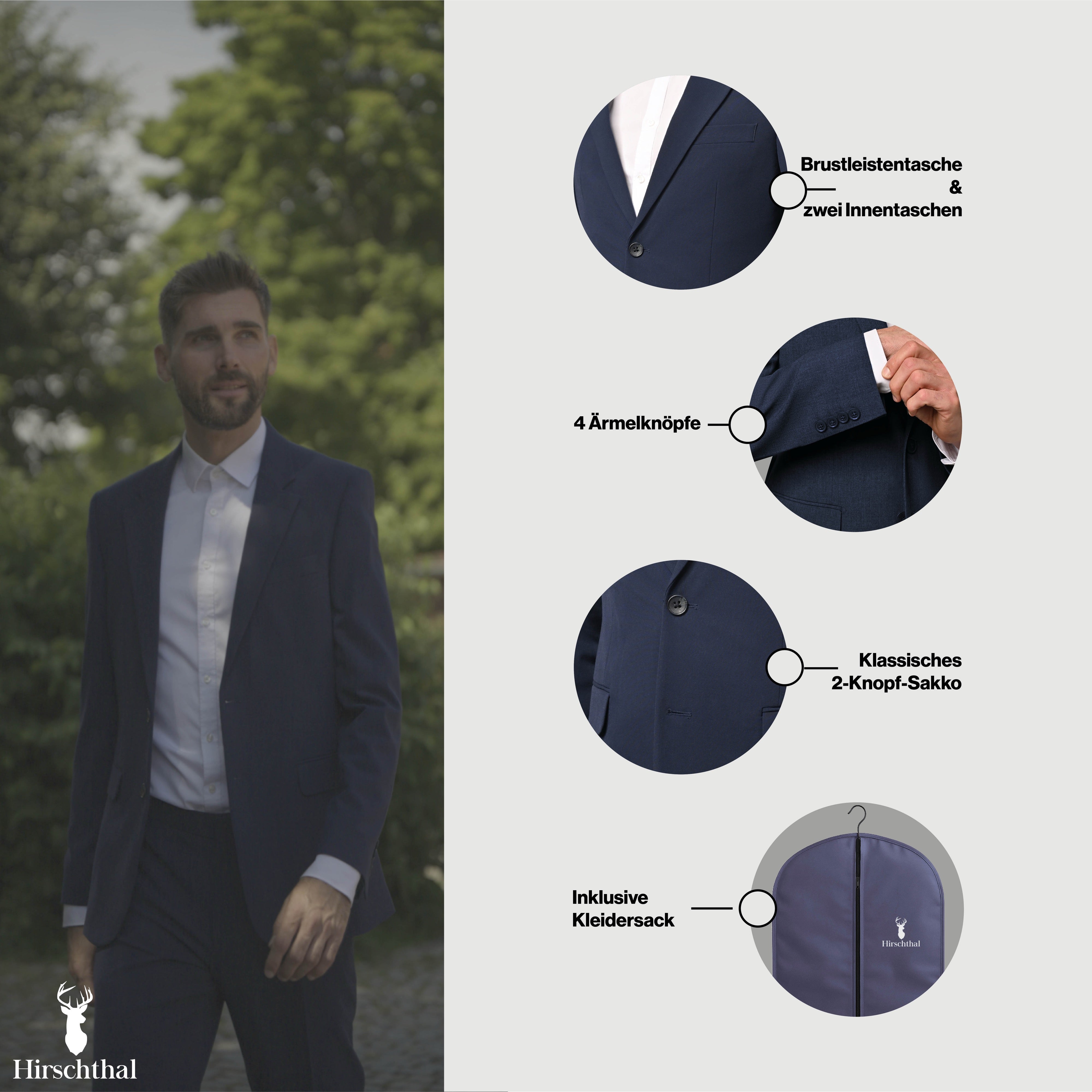 Hirschthal Sakko Slim-Fit